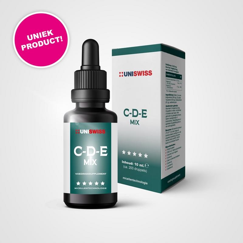 Uniswiss C-D-E mix (curcumine, vitamine D3, vitamine E) 10 Milliliter 1 Uniswiss C-D-E mix (curcumine, vitamine D3, vitamine E) 10 Milliliter