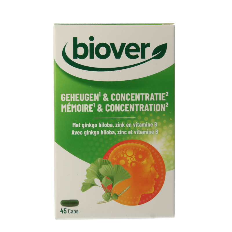 Biover Geheugen & concentratie 45 Capsules 1 Biover Geheugen & concentratie 45 Capsules