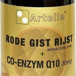 Artelle Rode gist rijst 100mg Q10 30mg 100 Vegetarische capsules