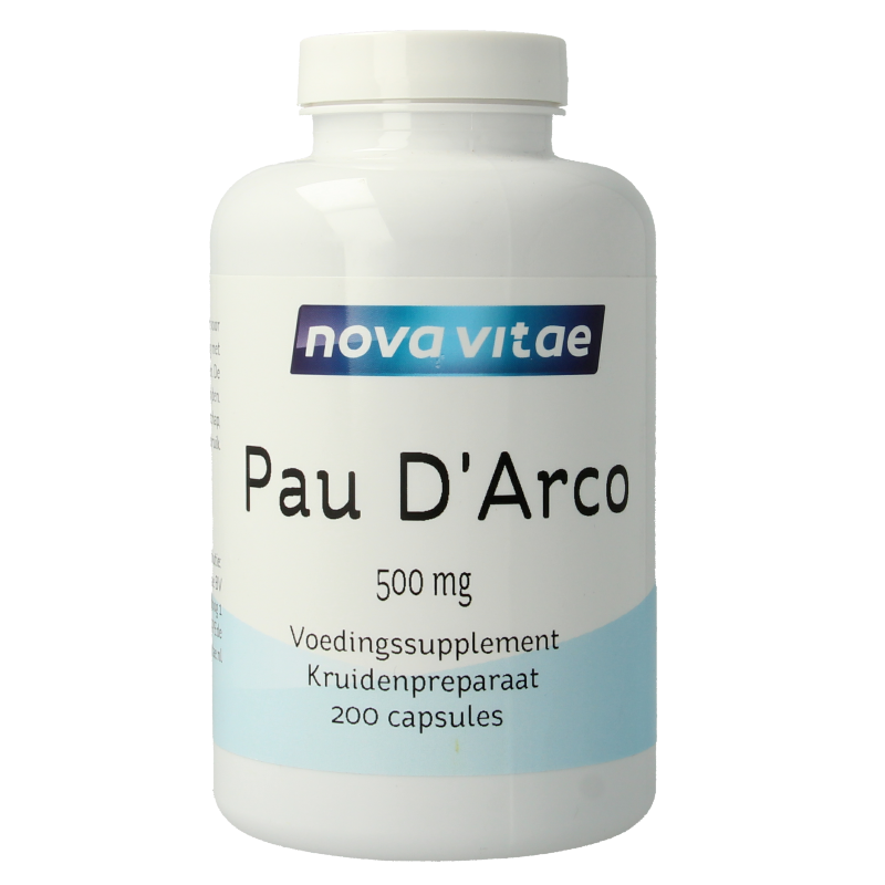 Nova Vitae Pau d'arco 500mg extract 5:1 200 Capsules 1 Nova Vitae Pau d'arco 500mg extract 5:1 200 Capsules