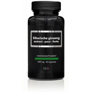 APB Holland Siberische ginseng extract puur 500mg 60 Vegetarische capsules