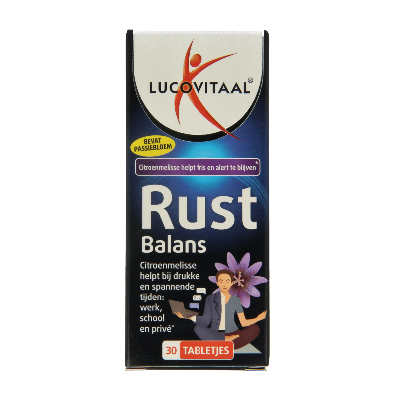 Lucovitaal Rust balans 30 Tabletten 1 Lucovitaal Rust balans 30 Tabletten