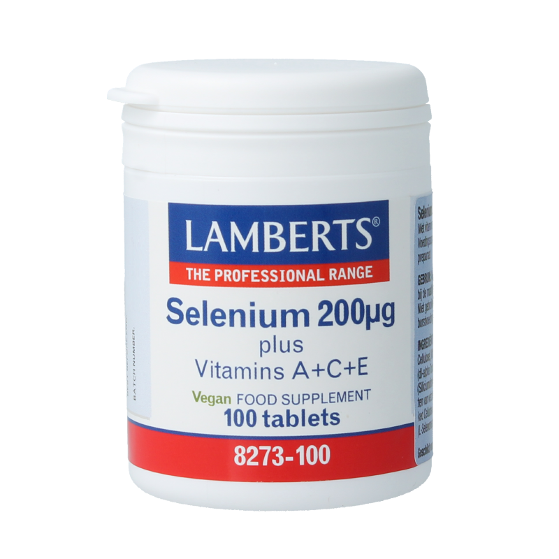 Lamberts Selenium 200mcg met vitamine A C E 100 Tabletten 1 Lamberts Selenium 200mcg met vitamine A C E 100 Tabletten