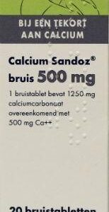 Sandoz Calcium 500mg 20 Bruistabletten