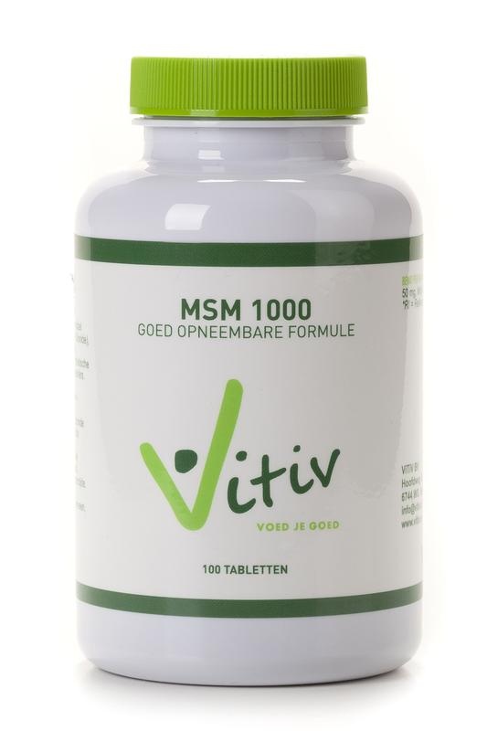 Vitiv MSM 1000mg 100 Tabletten 1 Vitiv MSM 1000mg 100 Tabletten