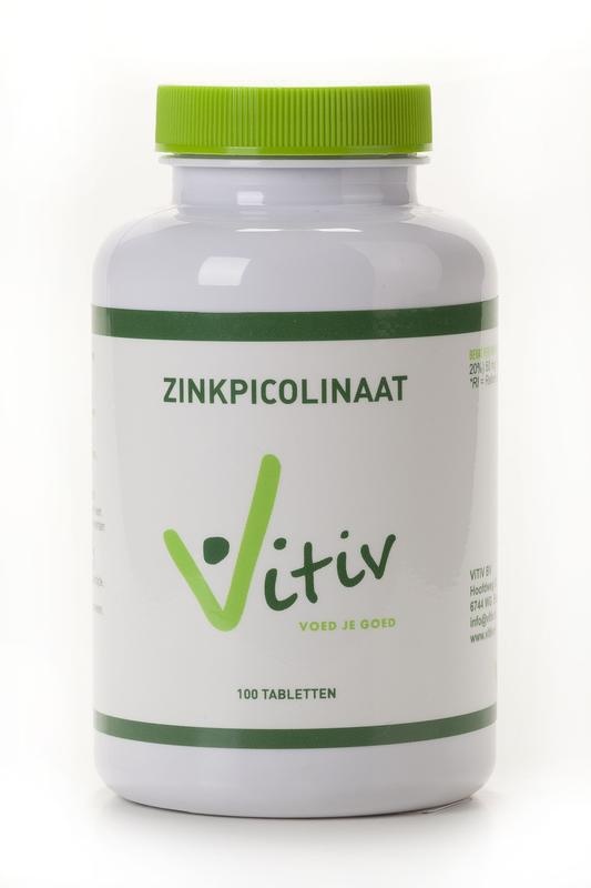 Vitiv Zink picolinaat 50mg 100 Tabletten 1 Vitiv Zink picolinaat 50mg 100 Tabletten