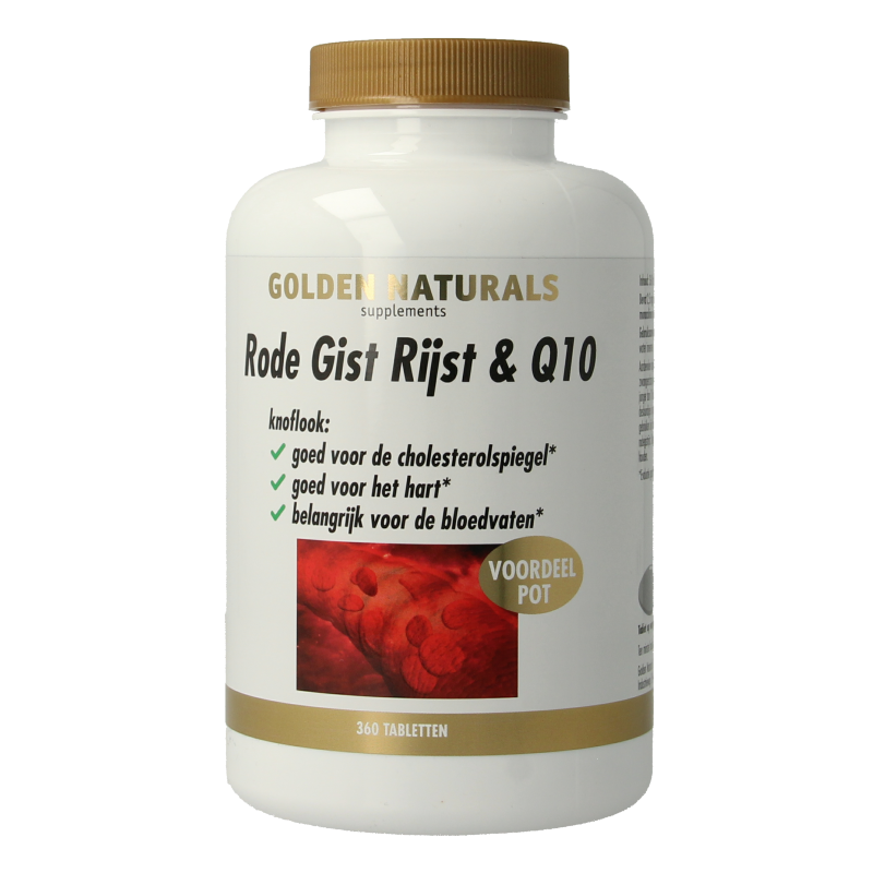 Golden Naturals Rode gist rijst & Q10 360 Tabletten 8 file 593