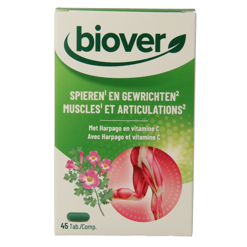 Biover Spieren en gewrichten 45 Tabletten 1 Biover Spieren en gewrichten 45 Tabletten