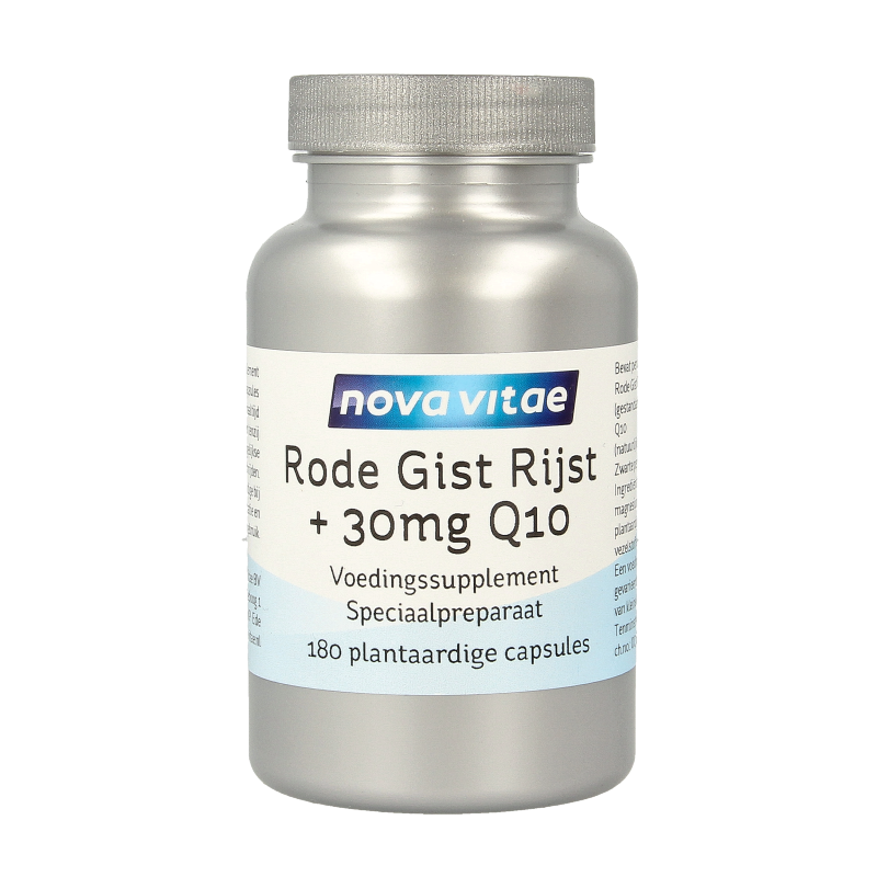 Nova Vitae Rode gist rijst + 30mg Q10 180 Vegetarische capsules 10 file 601