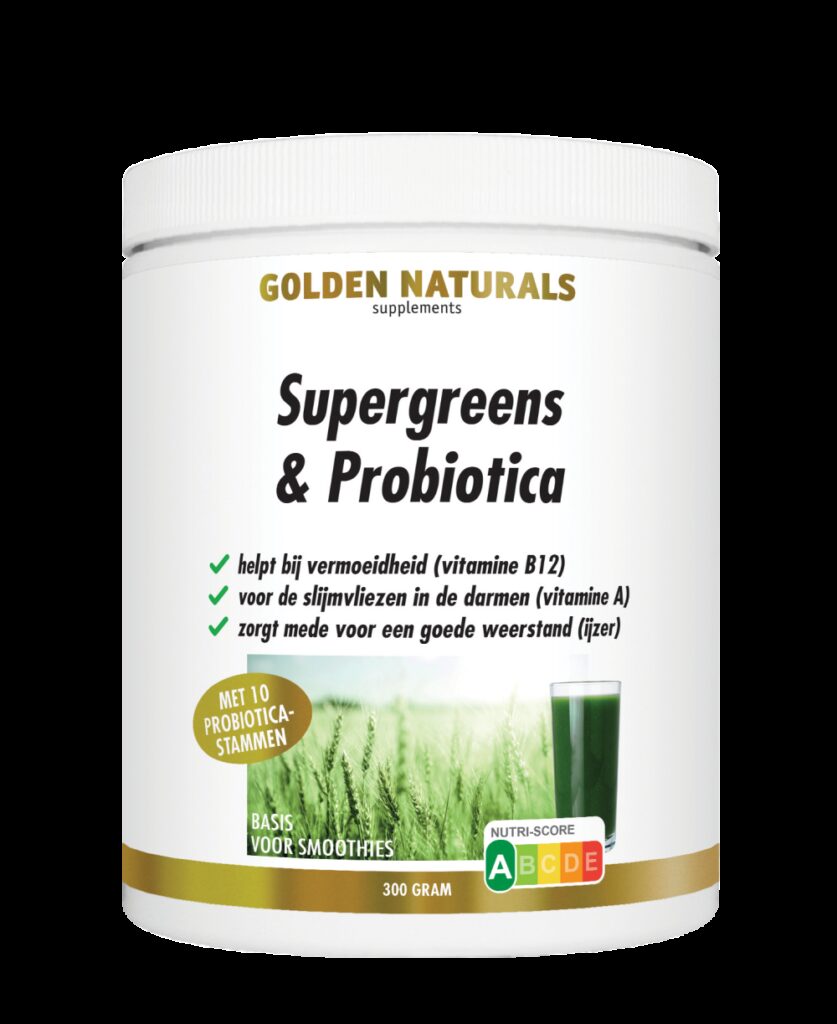 Golden Naturals Supergreens & probiotica 300 Gram 1 file 602