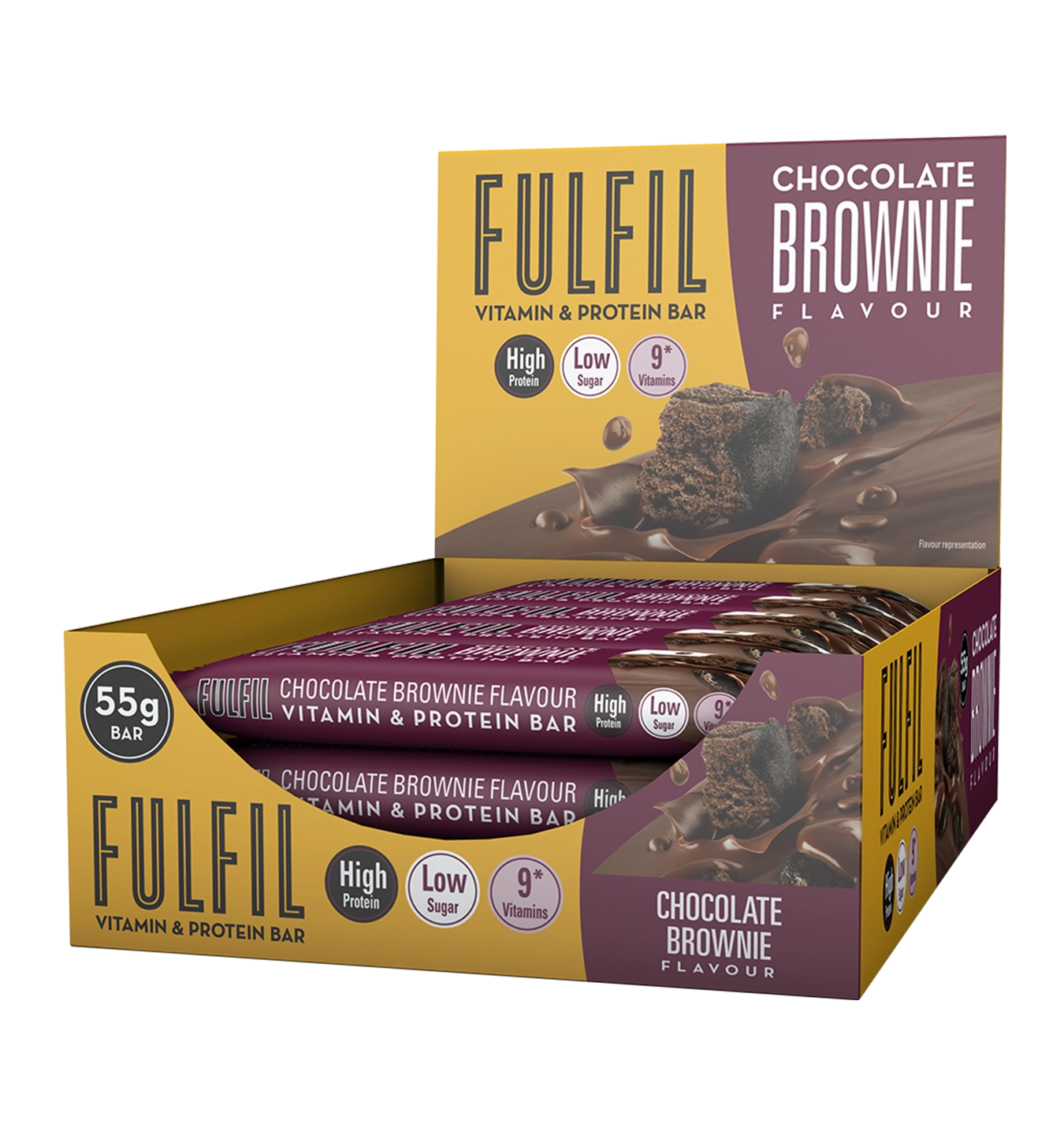 Fulfill Vitamin & Protein Bars - 15 repen - Chocolate Brownie 1 Fulfill Vitamin & Protein Bars - 15 repen - Chocolate Brownie