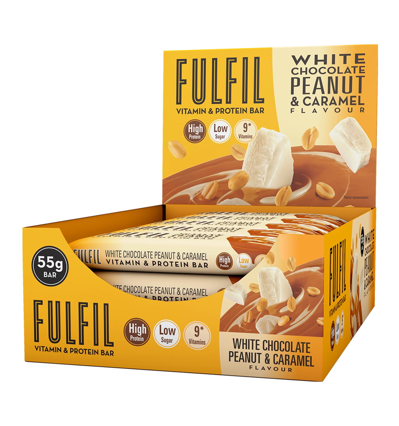 Fulfill Vitamin & Protein Bars - 15 repen - White Peanut & Caramel 1 Fulfill Vitamin & Protein Bars - 15 repen - White Peanut & Caramel
