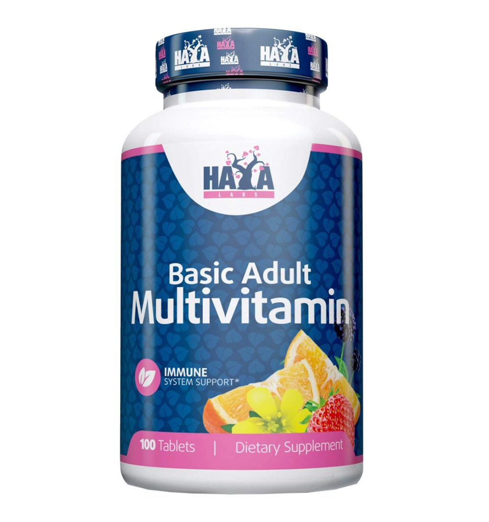 haya labs basic adult multivitamin 100tabl