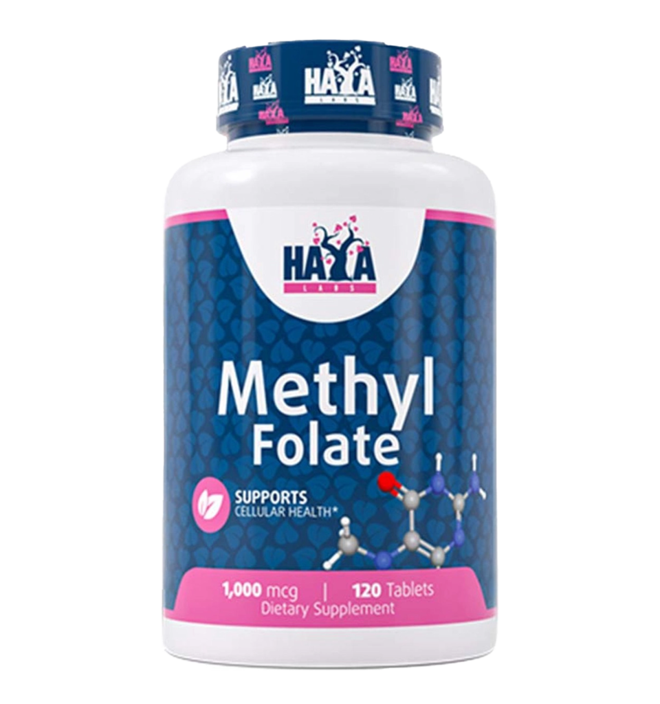 haya labs methyl folate 1000mcg 120tabl