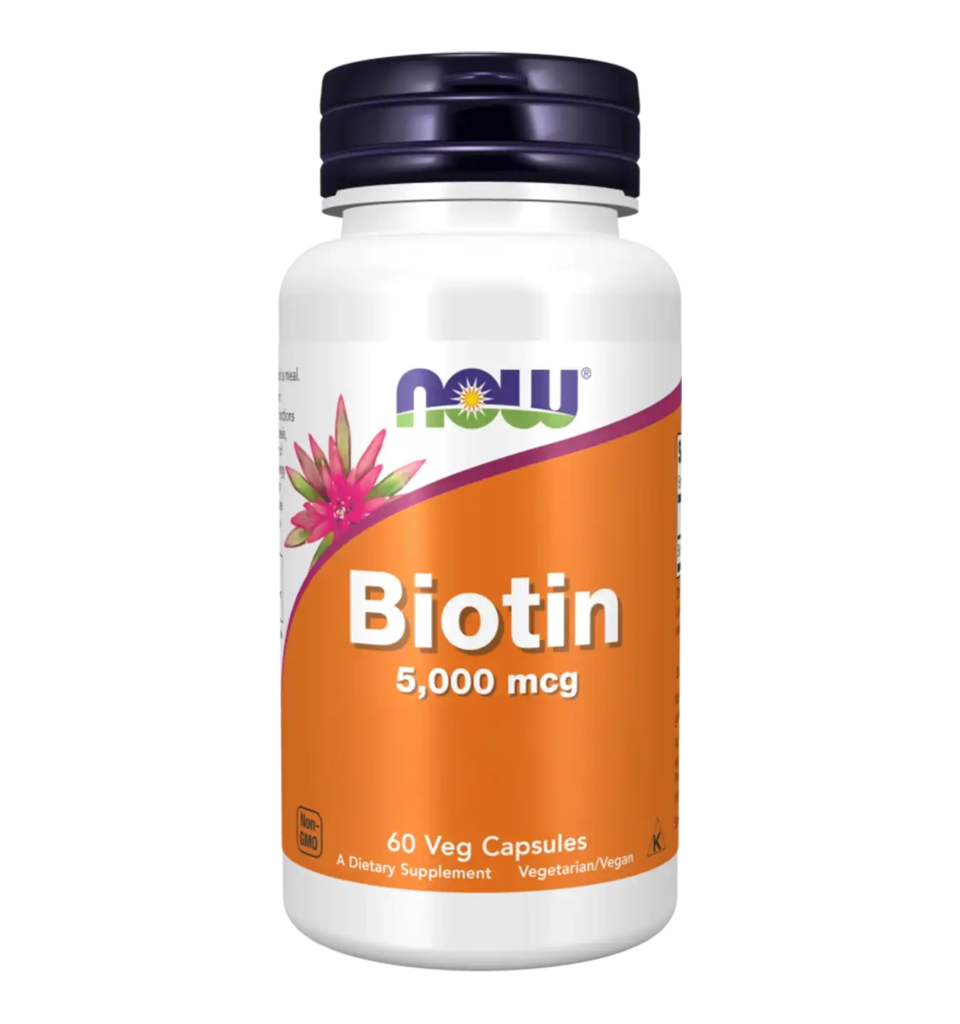 now foods biotine 5000mcg 60caps compressed