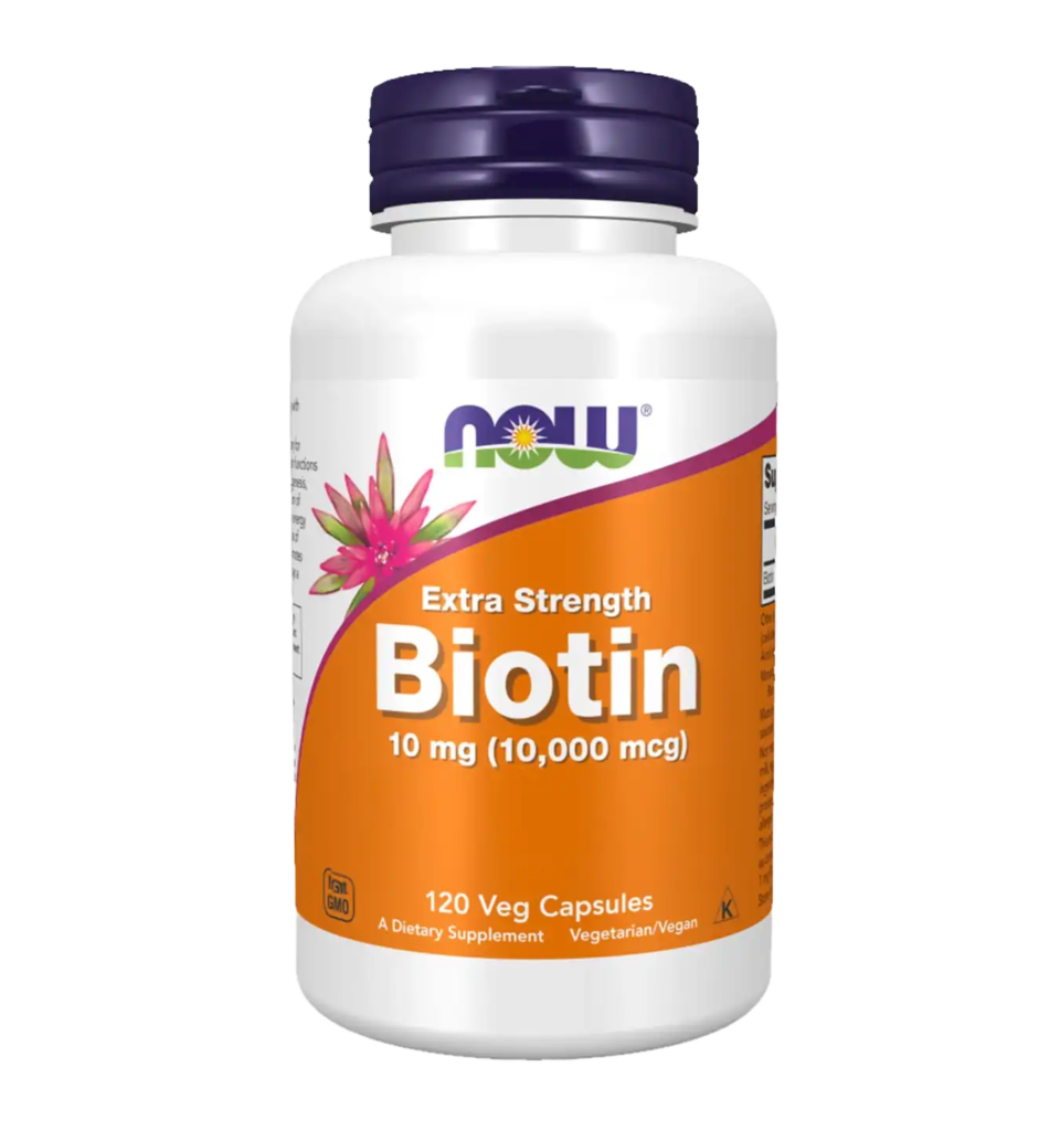 now foods biotine extra strength 10000mcg 120caps compressed