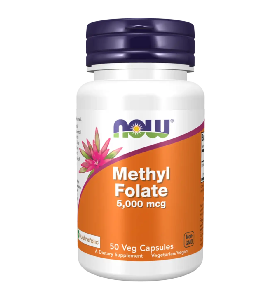 now foods methyl folate 5000mcg 50caps compressed