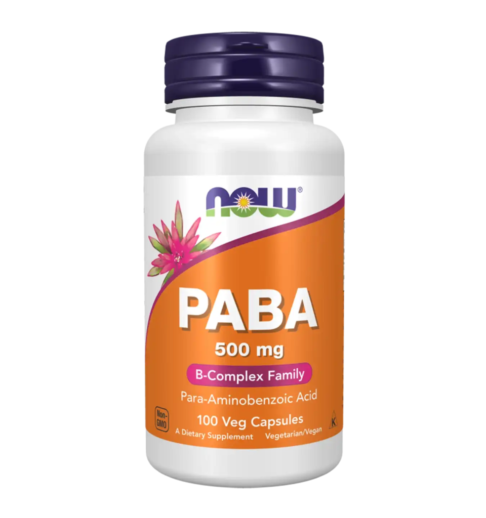 now foods paba 500mg 100caps compressed