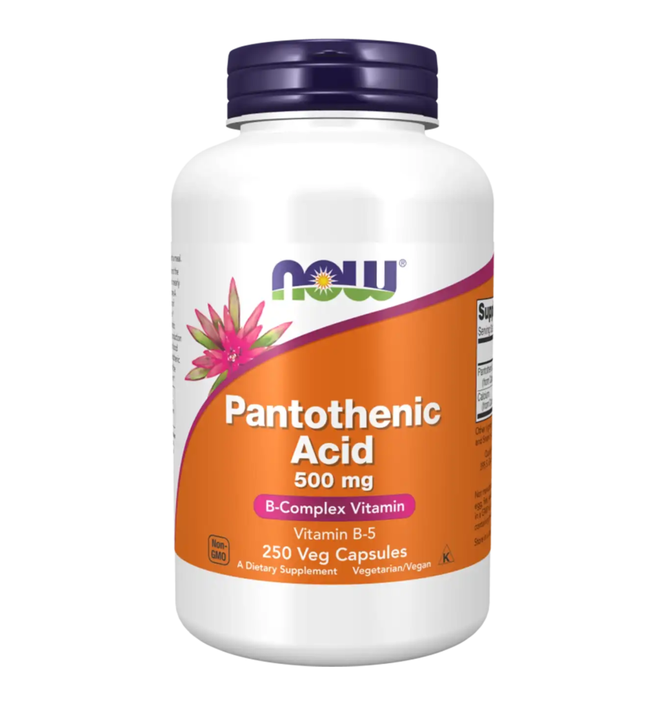 now foods pantothenic acid 500mg 250caps compressed
