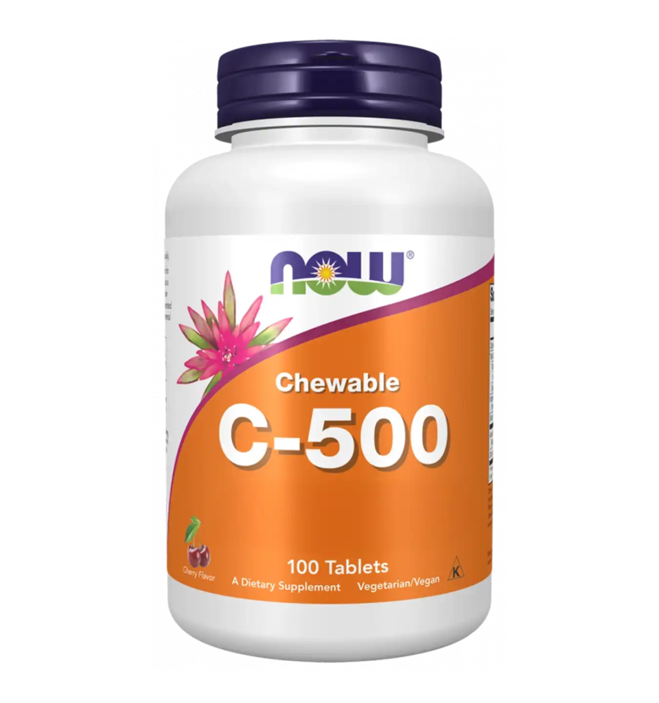 now foods vitamine c 500 chewable 100tabl cherry compressed