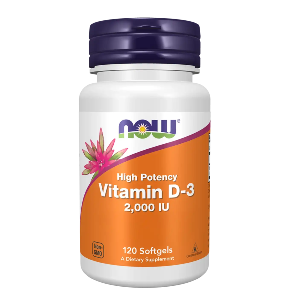 now foods vitamine d 3 2000iu 120softgels compressed