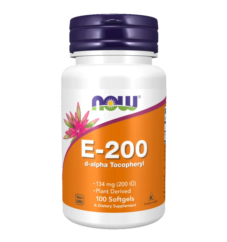 now foods vitamine e 200iu d alpha tocopheryl 100softgels compressed