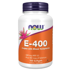 Vitamine E 400IU Mixed Tocopherols with Selenium - 100 softgels