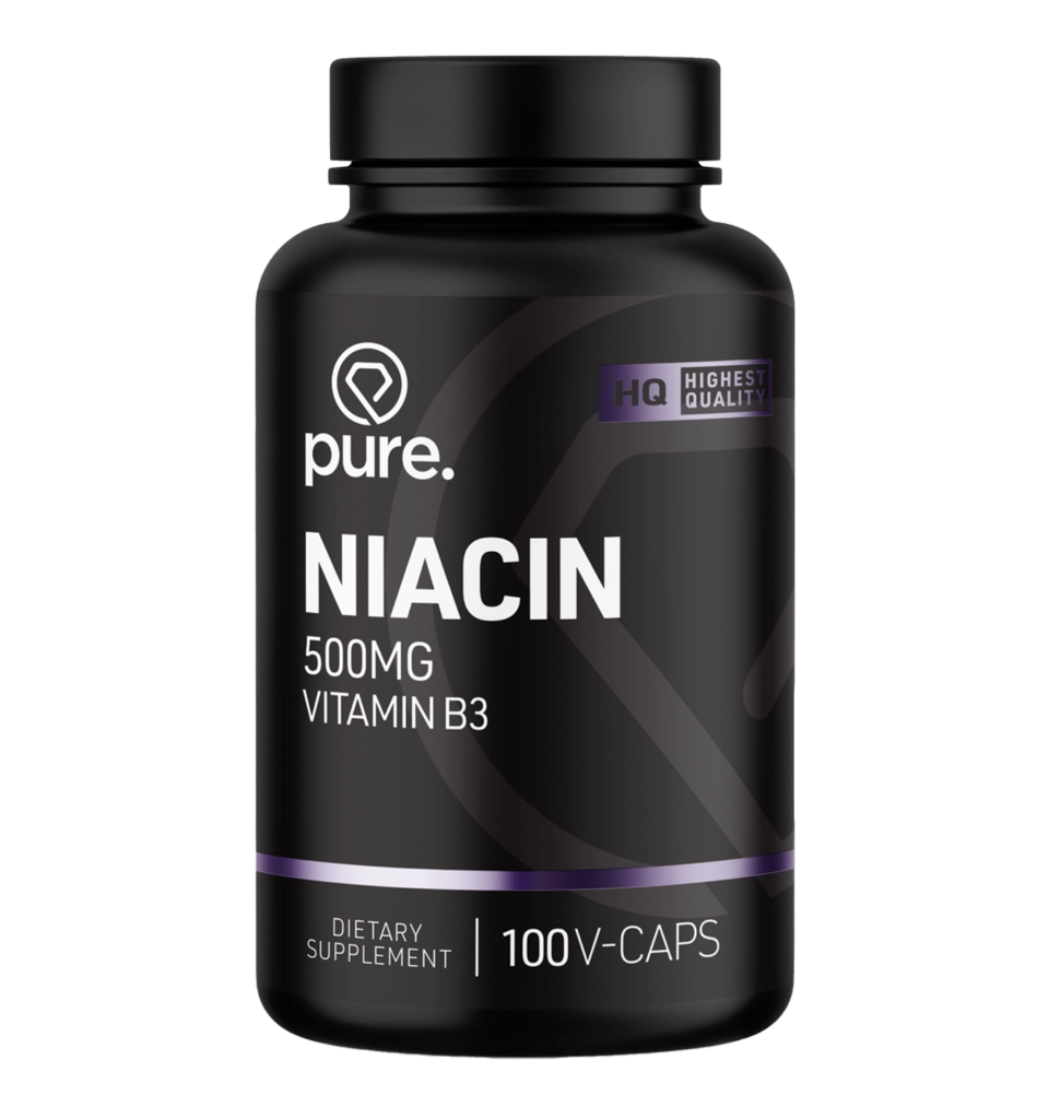 pure niacine vit b3 500mg 100caps