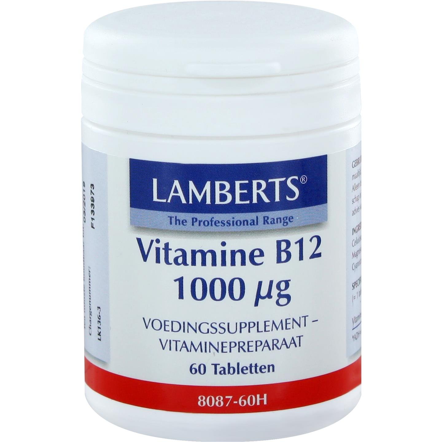 Vitamine B12 1000 mcg (als Cyanocobalamine) 1 Vitamine B12 1000 mcg (als Cyanocobalamine)