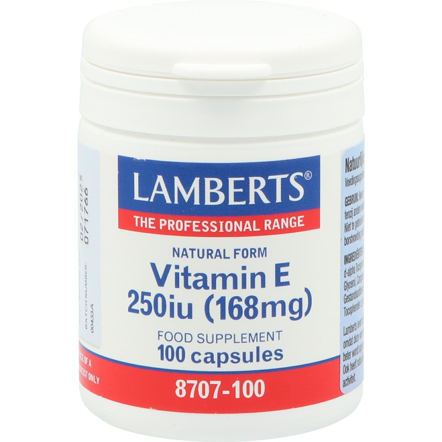 Vitamine E 250 IE 1 Vitamine E 250 IE