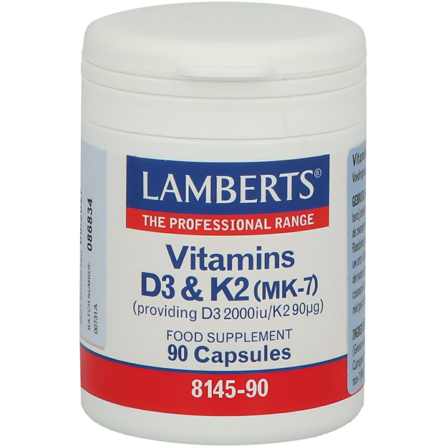 Vitamine D3 2000 IE en K2 90 mcg 1 Vitamine D3 2000 IE en K2 90 mcg