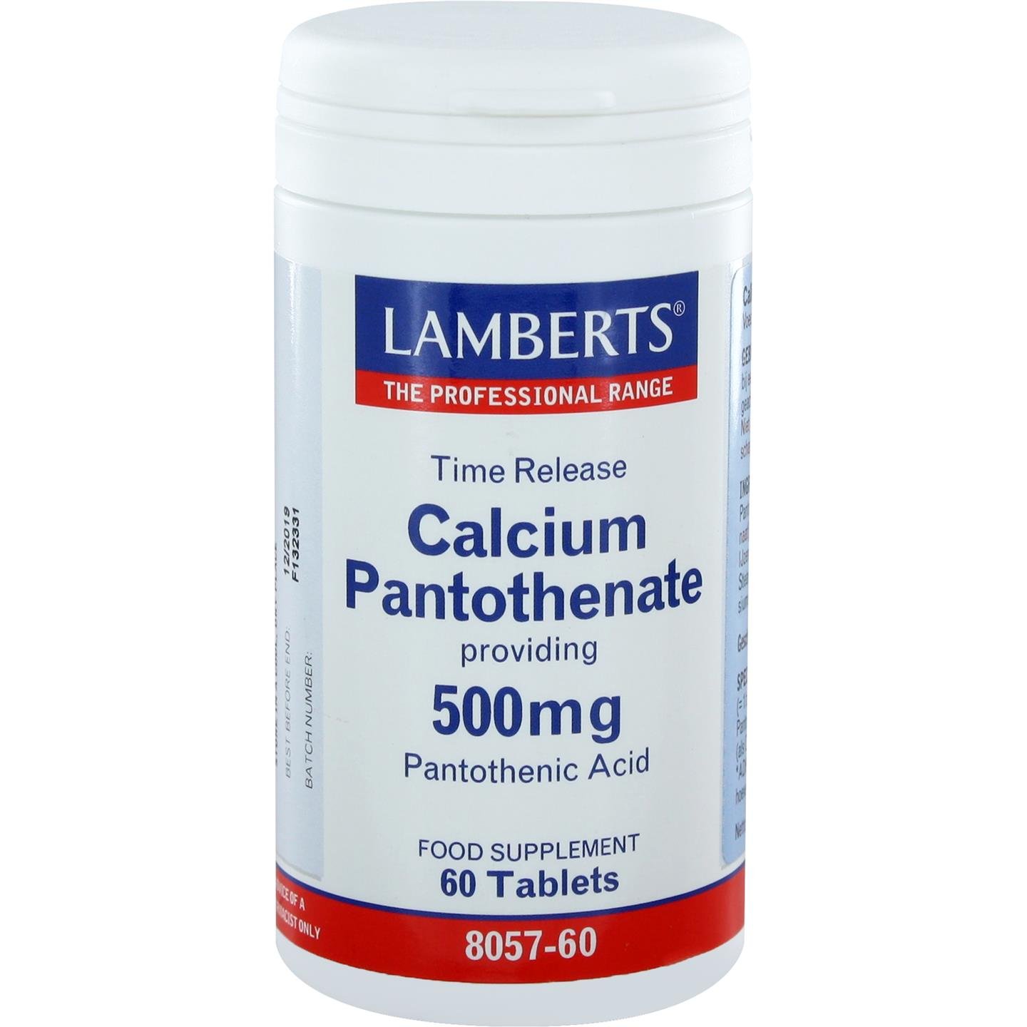 Calcium Pantothenaat 500 mg TR 1 Calcium Pantothenaat 500 mg TR