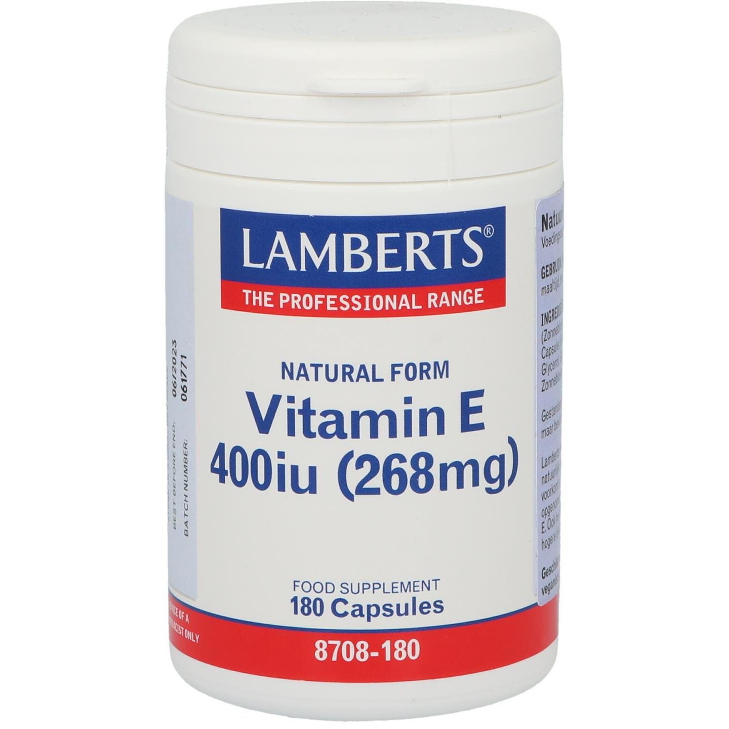 Natuurlijke Vitamine E 400 IE 1 Natuurlijke Vitamine E 400 IE