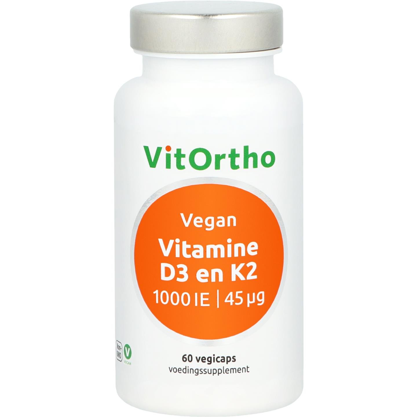 Vitamine D3 1000 IE en K2 45 mcg Vegan 1 Vitamine D3 1000 IE en K2 45 mcg Vegan
